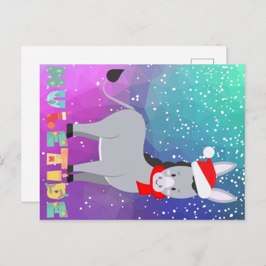 Carte postale Funny Muletide Christmas (Devant / Derrière)