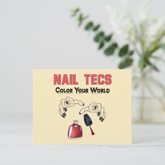 Carte Postale Funny Nail Tech (Debout devant)