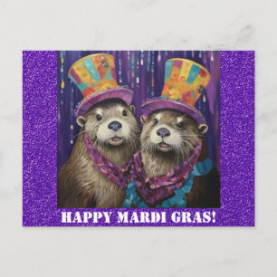 Carte Postale Funny New Orleans Mardi Gras Otter
