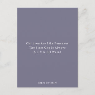 Carte Postale Funny Older Sibling Pancakes Happy Birthday Card