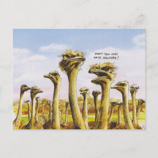 Carte Postale Funny Ostridge (Devant)