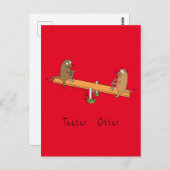 Carte Postale Funny Otter Teeter Kids (Devant / Derrière)