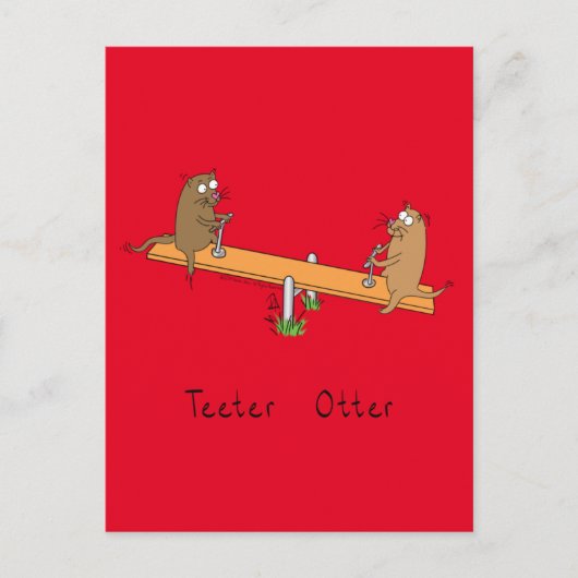 Carte Postale Funny Otter Teeter Kids (Devant)