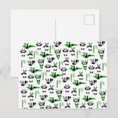 Carte Postale Funny pandas motif (Devant / Derrière)