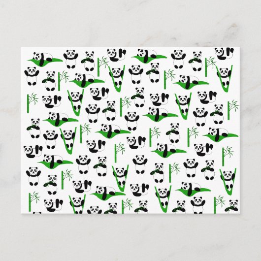 Carte Postale Funny pandas motif (Devant)
