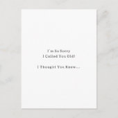 Carte Postale Funny Pardon I Called You Old Birthday humor Card (Devant)