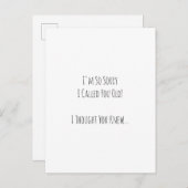 Carte Postale Funny Pardon I Called You Old Birthday humor Card (Devant / Derrière)