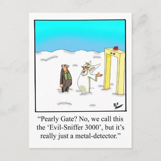 Carte postale Funny Pearly Gates Humour (Devant)