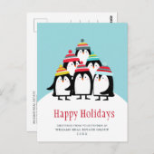 Carte Postale Funny Penguin Christmas Corporate Greeting (Devant / Derrière)