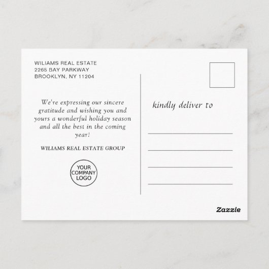 Carte Postale Funny Penguin Christmas Corporate Greeting (Dos)