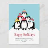 Carte Postale Funny Penguin Christmas Corporate Greeting (Devant)