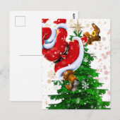Carte Postale Funny Père Noël (Devant / Derrière)