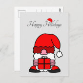 Carte Postale Funny Père Noël avec trop grand Humour de Noël Cas (Devant / Derrière)