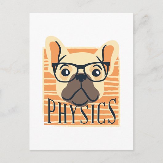 Carte Postale Funny PHYSICS Français Bulldog Science enseignant  (Devant)