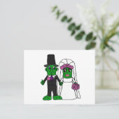 Carte Postale Funny Pickle Bride et Groom Mariage Art (Debout devant)