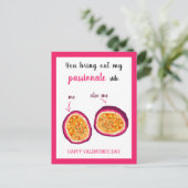 Carte Postale Funny Pink Passion Fruit Valentines (Debout devant)