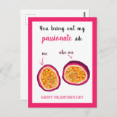 Carte Postale Funny Pink Passion Fruit Valentines (Devant / Derrière)