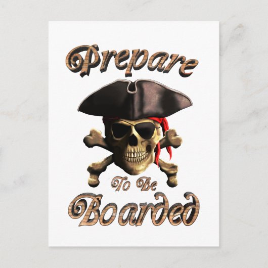 Carte Postale Funny Pirate Se Préparer À Embarquer (Devant)