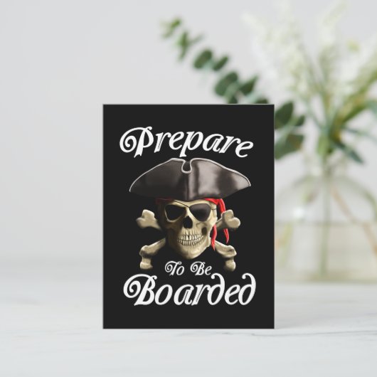 Carte Postale Funny Pirate Se Préparer À Embarquer (Debout devant)