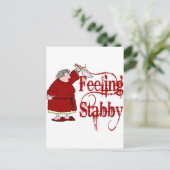 Carte Postale Funny PMS Stabby (Debout devant)