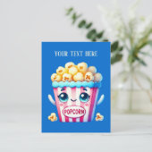 Carte Postale Funny Popcorn Lovers ajouter du texte (Debout devant)