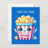 Carte Postale Funny Popcorn Lovers ajouter du texte (Devant / Derrière)