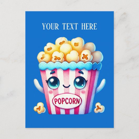 Carte Postale Funny Popcorn Lovers ajouter du texte (Devant)