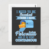 Carte Postale Funny Postal Worker Mailman Mail Carrier Parcelle (Devant / Derrière)