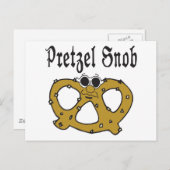 Carte Postale Funny Pretzel Snob (Devant / Derrière)