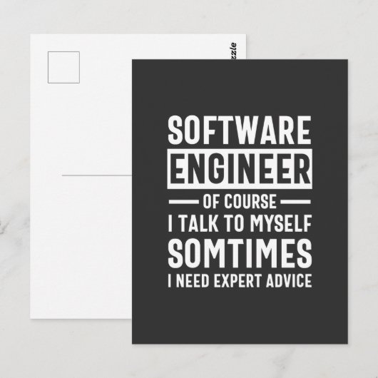 Carte Postale Funny Programming Software Engineer Gift (Devant / Derrière)