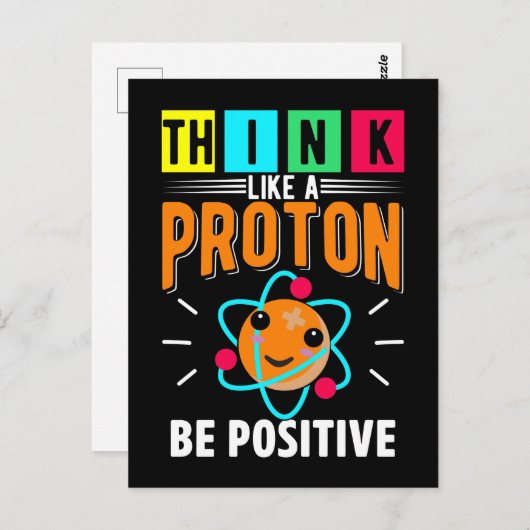 Carte Postale Funny Proton Humour Physicist Science (Devant / Derrière)