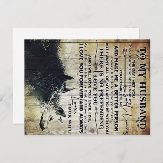 Carte Postale Funny Quotes to Husband | New Home Venin | (Devant / Derrière)