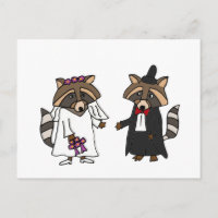 Funny Raccoon mariée et Mariage de chambre