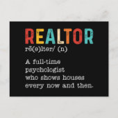 Carte Postale Funny Real Estate Agent Realtor Description du tra (Devant)