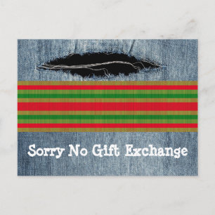 Carte Postale Funny Red Green Gold Stripes - Personnalisable