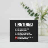 Carte Postale Funny Retirement - I'm Retired - Happy Retirement (Debout devant)