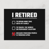 Carte Postale Funny Retirement - I'm Retired - Happy Retirement (Devant)