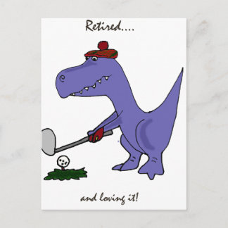 Carte Postale Funny Retraité T-Rex Dinosaur Gofing