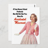 Carte Postale Funny Retro Bunco Vintage (Devant / Derrière)