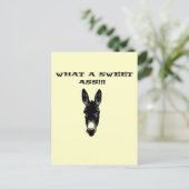Carte Postale Funny Retro Donkey SweetAss (Debout devant)