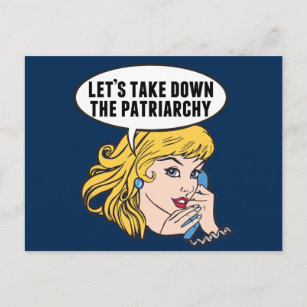 Carte Postale Funny Retro féministe Pop Art Anti Patriarchie