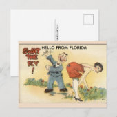 CARTE POSTALE FUNNY RETRO FLORIDA POSTCARD (Devant / Derrière)