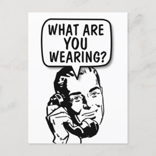 CARTE POSTALE FUNNY RETRO MAN 'TALKING DIRTY'