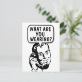 CARTE POSTALE FUNNY RETRO MAN 'TALKING DIRTY' (Debout devant)