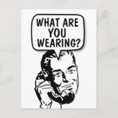 CARTE POSTALE FUNNY RETRO MAN 'TALKING DIRTY' (Devant)