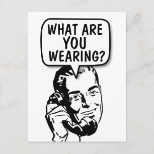 CARTE POSTALE FUNNY RETRO MAN 'TALKING DIRTY'