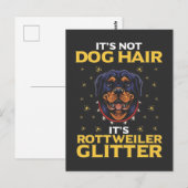 Carte Postale Funny Rottweiler Humour de cheveux de chien (Devant / Derrière)