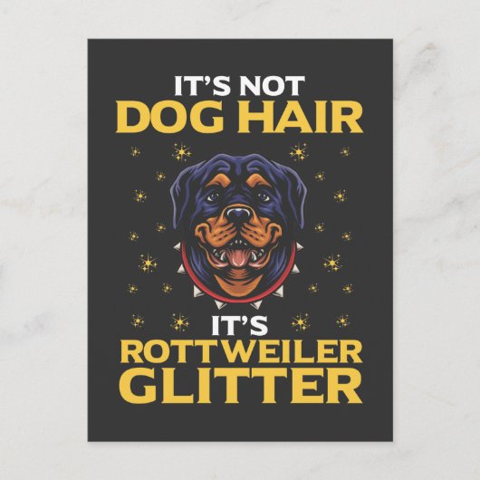 Carte Postale Funny Rottweiler Humour de cheveux de chien (Devant)