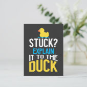 Carte Postale Funny Rubber Duck Programmation Bug Débogage Humou (Debout devant)