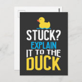 Carte Postale Funny Rubber Duck Programmation Bug Débogage Humou (Devant / Derrière)